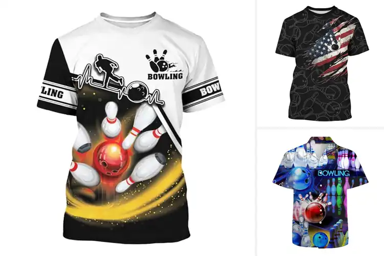 Detailed view of Best 3D Printed Bowling Shirts