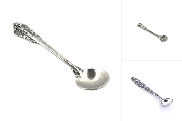 Detailed view of Best 925 Sterling Silver Salt Spoon Mustard Spoon