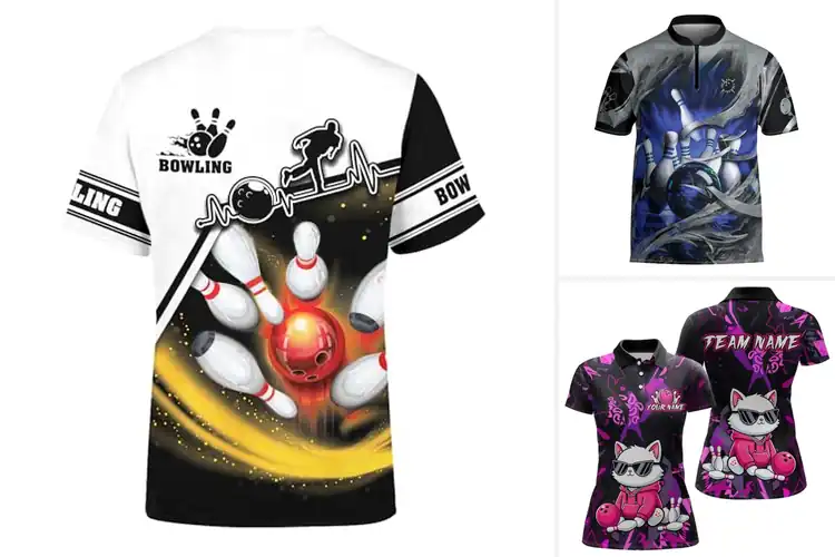 Detailed view of Best Adjustable Print Bowling Jerseys