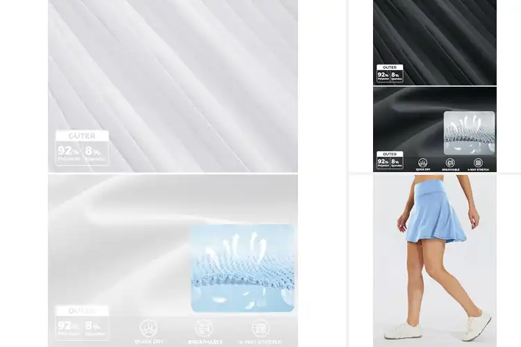 Detailed view of Best Anti Slip Tennis Skirt With Silicone Grippers