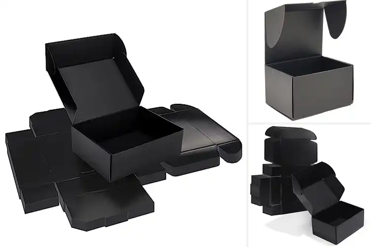 Detailed view of Best Black Shipping Boxes