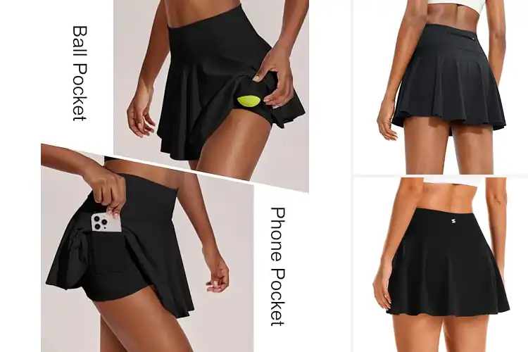 Detailed view of Best Black Tennis Skirts