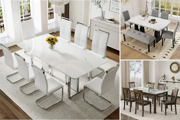 Detailed view of Best Faux Marble Dining Sets