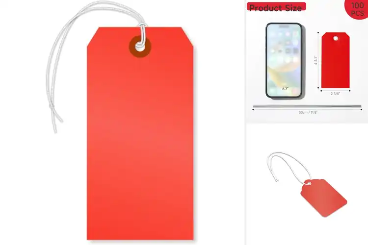 Detailed view of Best Fluorescent Red Price Tags