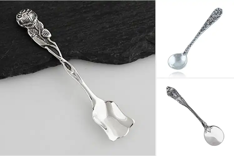 Detailed view of Best Gift Sterling Silver Salt Spoon 2.5 Inches