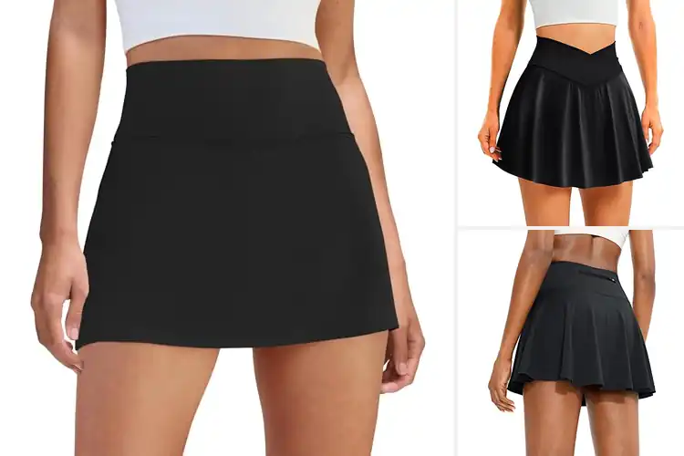 Detailed view of Best High Waisted Athletic Skorts