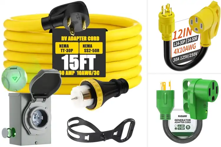 Detailed view of Best Locking Safety Adapter Cords For RV Generators