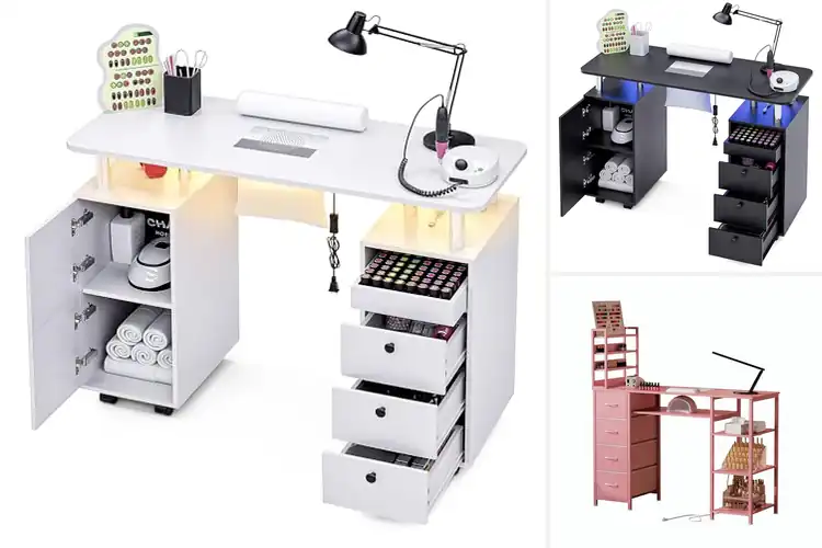 Detailed view of Best Nail Tables With Storage for a Clutter‑Free Setup