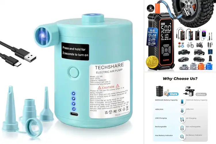 Detailed view of Best Rechargeable Air Pumps for Quick, Easy Inflation