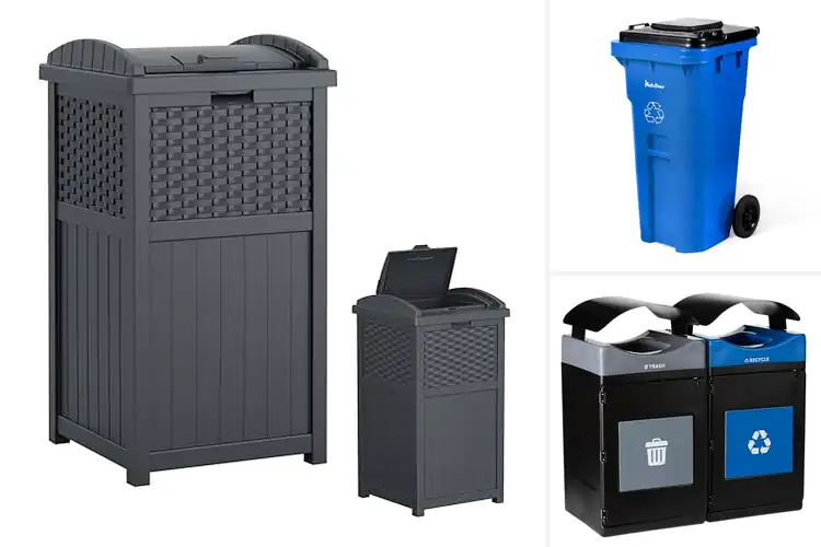 Detailed view of Best Weather Resistant Trash And Recycling Center